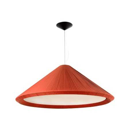 Lampe de plafond en acier E27 rouge CRAVENT