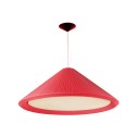 Lampe de plafond en acier E27 rouge NOYERS