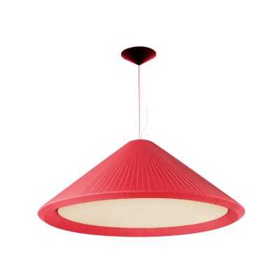 Lampe de plafond en acier E27 rouge NOYERS