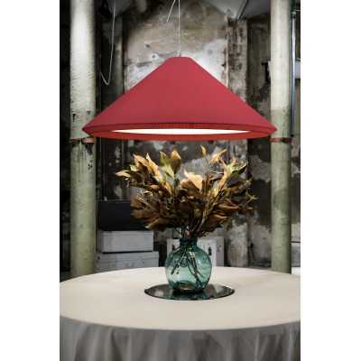 Lampe de plafond en acier E27 rouge NOYERS