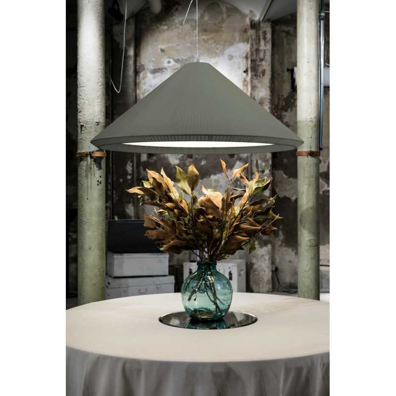 Lampe de plafond en acier E27 vert PEREUIL