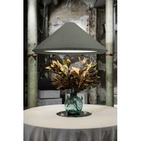 Lampe de plafond en acier E27 vert PEREUIL