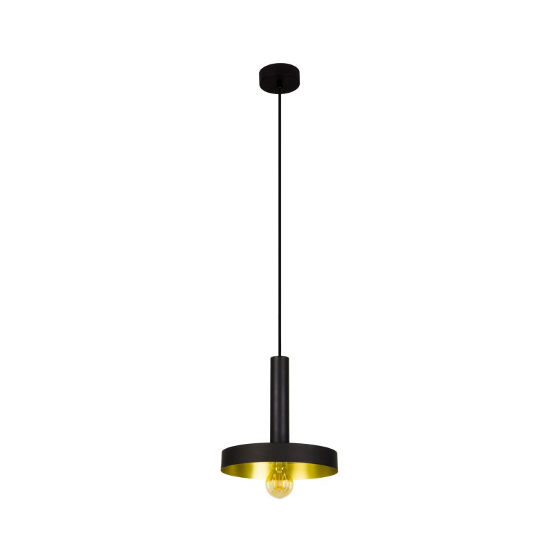 Lampe de plafond en acier E27 noir MEULERS
