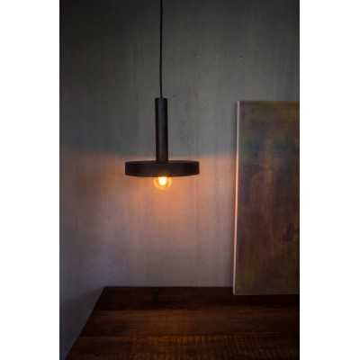 Lampe de plafond en acier E27 noir MEULERS