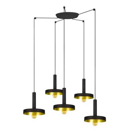 Lampe de plafond en acier E27 noir mat ARIEGE