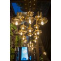Lampe de plafond en acier E27 doré mat BAGNOT