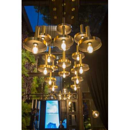 Lampe de plafond en acier E27 doré mat BAGNOT