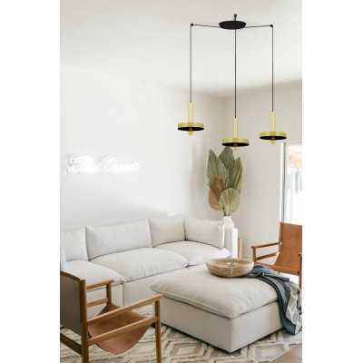 Lampe de plafond en acier E27 doré mat MONTREM