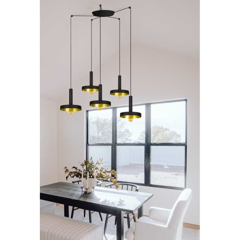 Lampe de plafond en acier E27 doré mat FARNAY
