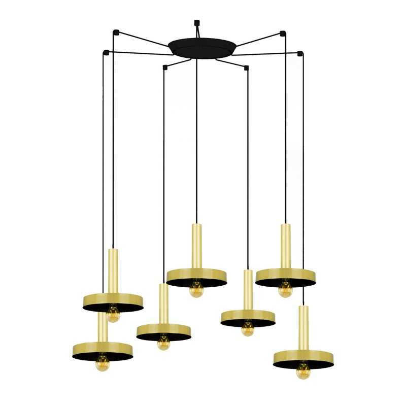 Lampe de plafond en acier E27 doré mat CEIGNES