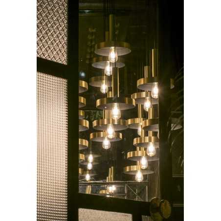 Lampe de plafond en acier E27 doré mat CEIGNES