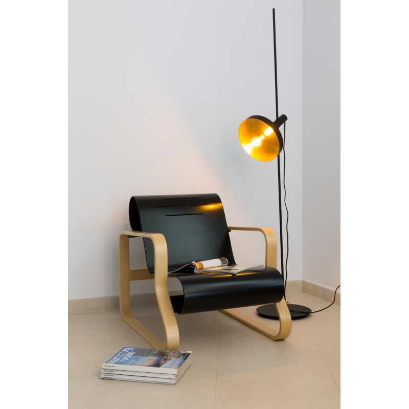 Lampe de sol en acier E27 noir mat ITZING