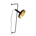 Lampe murale en acier E27 noir mat COMBRIT
