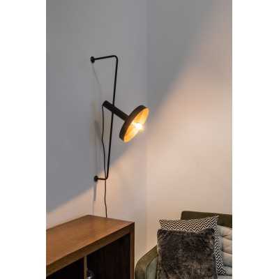 Lampe murale en acier E27 noir mat COMBRIT