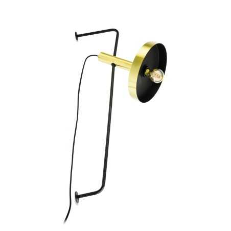 Lampe murale en acier E27 doré mat FOULIE