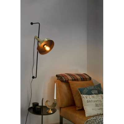 Lampe murale en acier E27 doré mat FOULIE