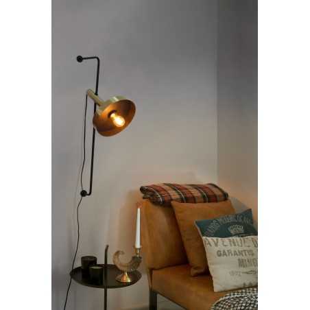Lampe murale en acier E27 doré mat FOULIE