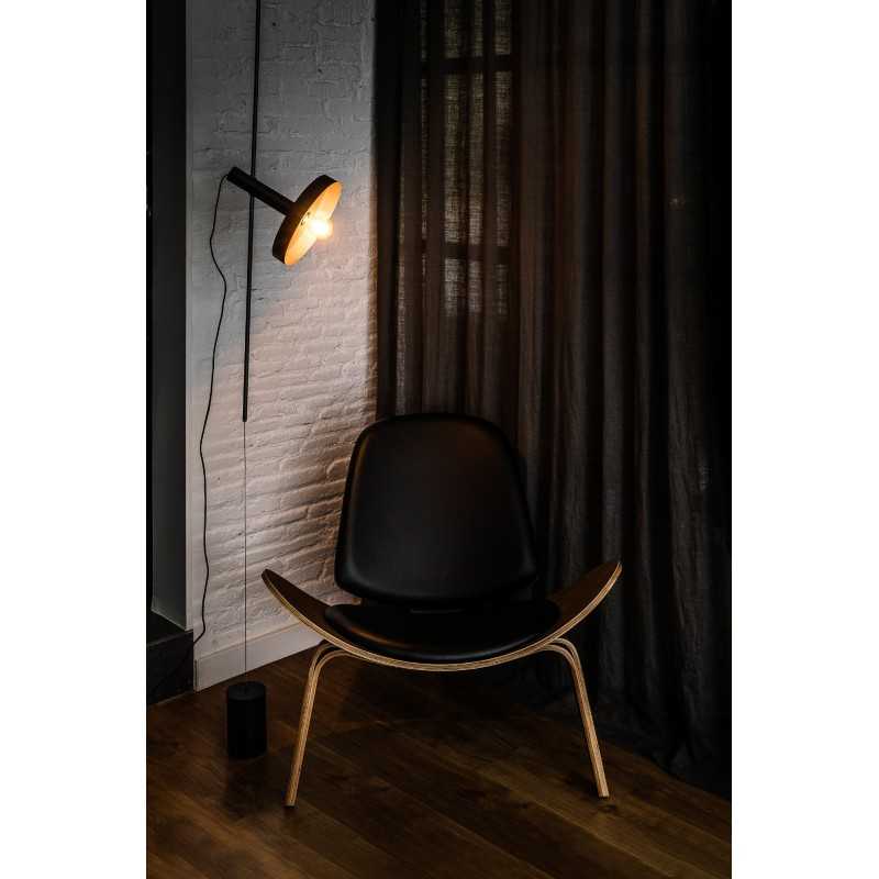 Lampe de plafond en acier E27 noir mat LANSON
