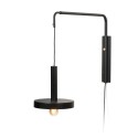 Lampe murale en acier E27 noir mat GALERIA