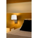 Lampe murale en acier LED intégrée acier brossé PEZENS