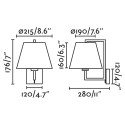 Lampe murale en acier LED intégrée acier brossé LICHIOT