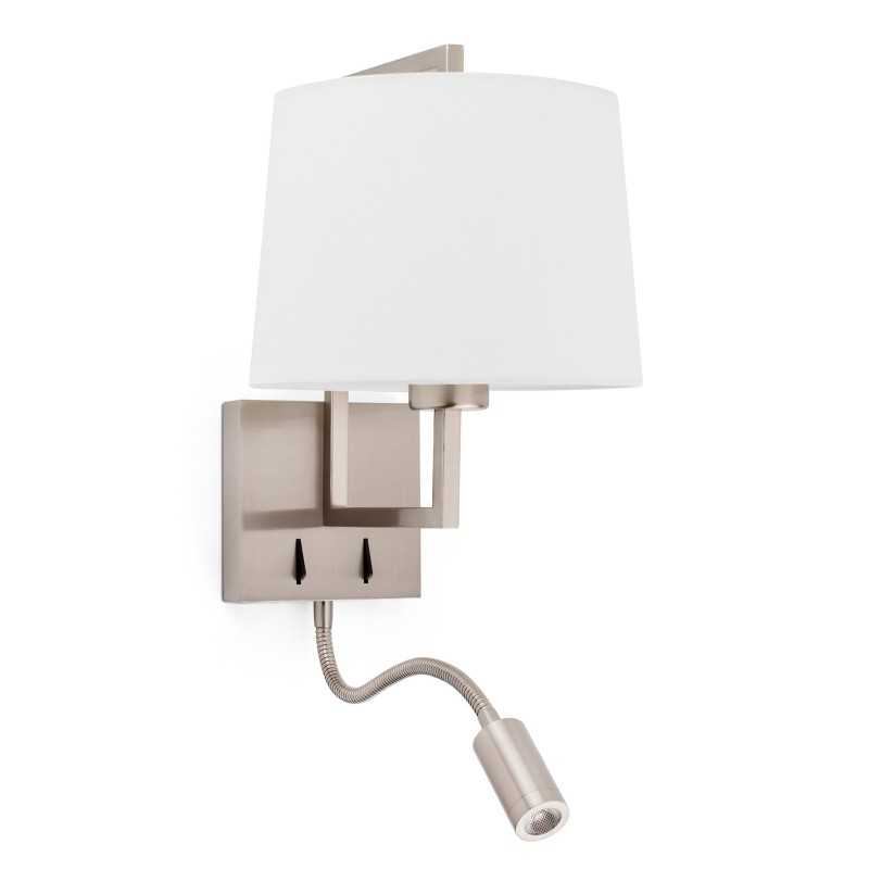 Lampe murale en acier LED intégrée acier brossé LANLEIA
