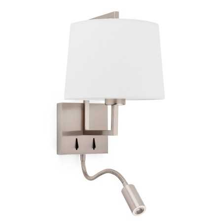 Lampe murale en acier LED intégrée acier brossé LANLEIA