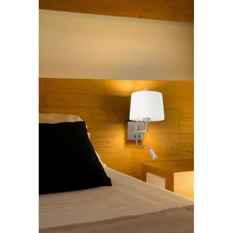Lampe murale en acier LED intégrée acier brossé LANLEIA