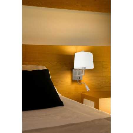 Lampe murale en acier LED intégrée acier brossé LANLEIA
