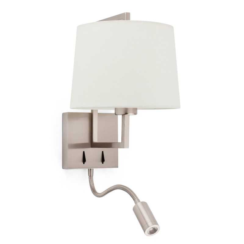 Lampe murale en acier LED intégrée acier brossé JAVENE
