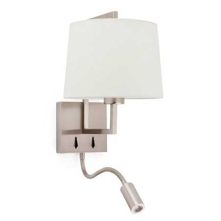 Lampe murale en acier LED intégrée acier brossé JAVENE