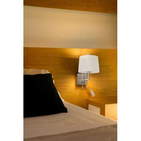 Lampe murale en acier LED intégrée acier brossé JAVENE