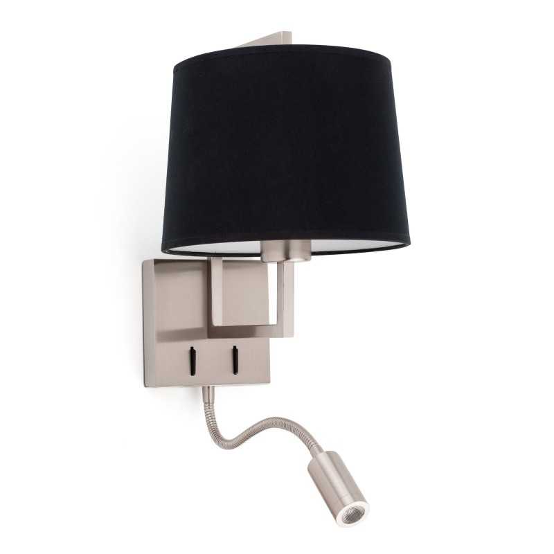 Lampe murale en acier LED intégrée acier brossé SAVIGNA