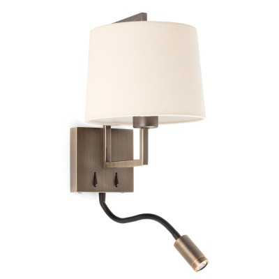 Lampe murale en acier E27 or antique HEAUMET