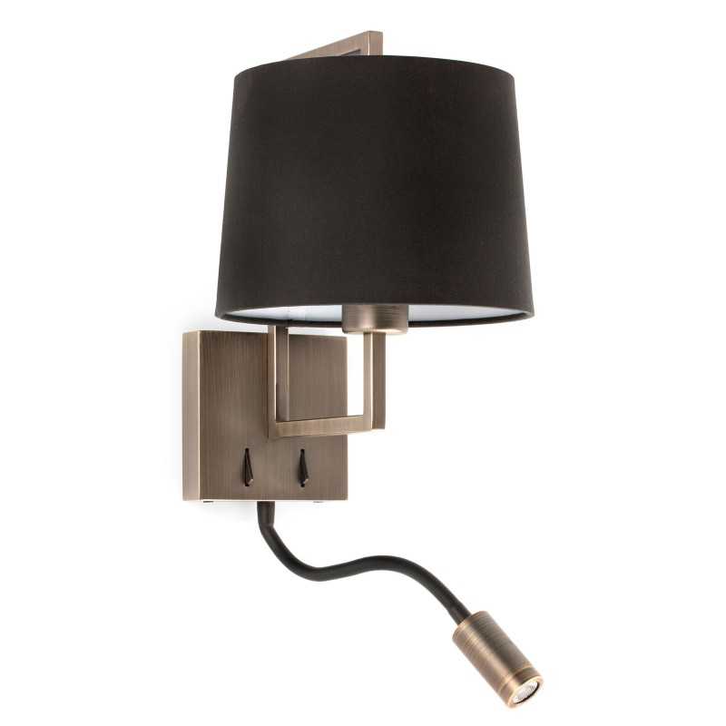 Lampe murale en acier E27 or antique CORDES