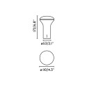 Lampe de table en polycarbonate LED intégré blanc RIANTEC