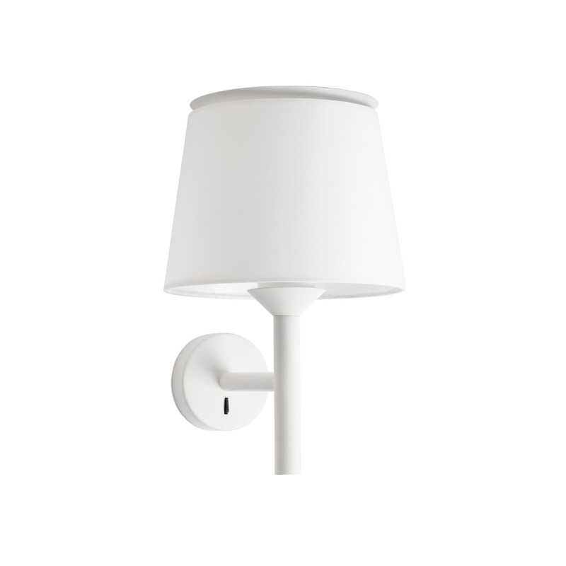 Lampe murale en acier E27 blanc mat LAILLY