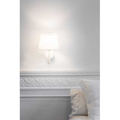 Lampe murale en acier E27 blanc mat LAILLY
