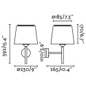 Lampe murale en acier E27 noir mat SALOMON
