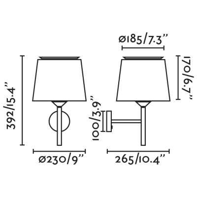 Lampe murale en acier E27 noir mat CARLUS