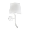 Lampe murale en acier E27 blanc BRIEUX
