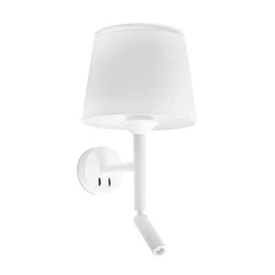 Lampe murale en acier E27 blanc BRIEUX