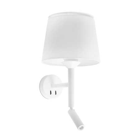 Lampe murale en acier E27 blanc BRIEUX