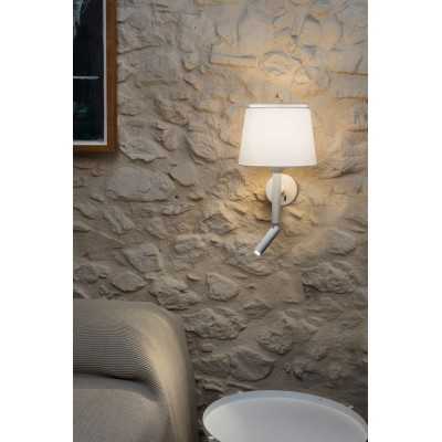 Lampe murale en acier E27 blanc BRIEUX