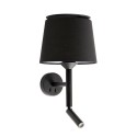 Lampe murale en acier E27 noir LANZAC