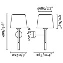 Lampe murale en acier E27 noir LA FONT