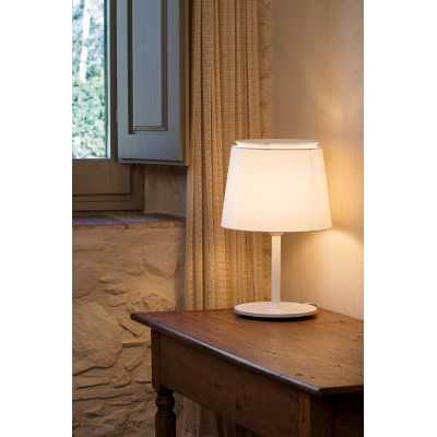 Lampe de table en acier E27 blanc CHAPPES