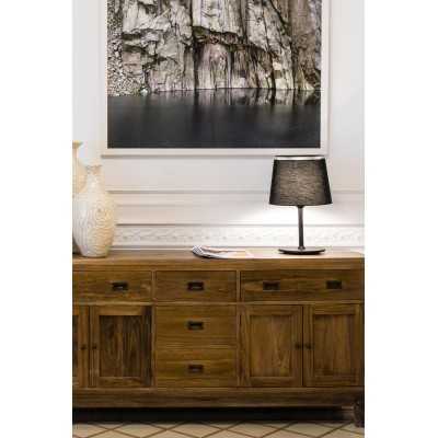 Lampe de table en acier E27 noir mat CHARDAS