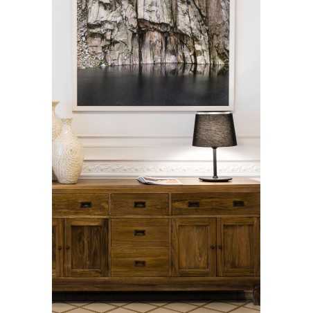 Lampe de table en acier E27 noir mat CHARDAS