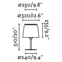 Lampe de table en acier E27 noir mat CHANAS